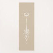 Unalome Plain Background - Dove + Snow Yoga Mat ヨガマット (正面)