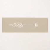 Unalome Plain Background - Dove + Snow Yoga Mat ヨガマット (正面(横))