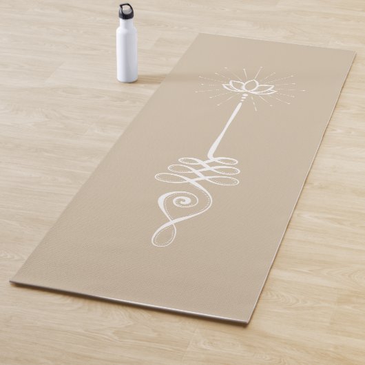 Unalome Plain Background - Dove + Snow Yoga Mat ヨガマット (インサイチュ)