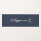 Unalome Plain Background - Dusk + Dove Yoga Mat ヨガマット (正面(横))