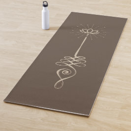 Unalome Plain Background - Earth + Dove Yoga Mat ヨガマット