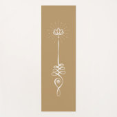 Unalome Plain Background - Fawn + Snow Yoga Mat ヨガマット (正面)