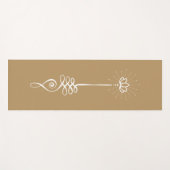 Unalome Plain Background - Fawn + Snow Yoga Mat ヨガマット (正面(横))