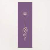 Unalome Plain Background - Plum + Dove Yoga Mat ヨガマット (正面)