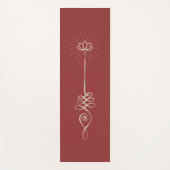Unalome Plain Background - Ruby + Dove Yoga Mat ヨガマット (正面)