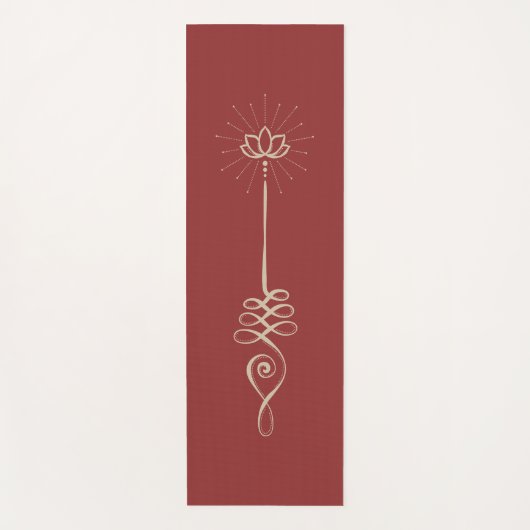 Unalome Plain Background - Ruby + Dove Yoga Mat ヨガマット (正面)