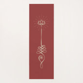 Unalome Plain Background - Ruby + Dove Yoga Mat ヨガマット (裏面)