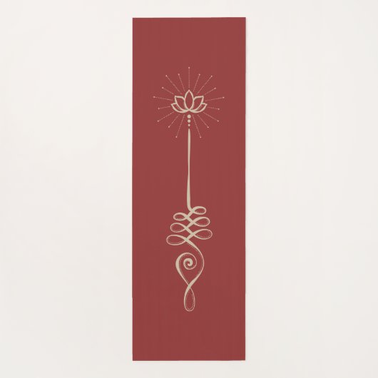 Unalome Plain Background - Ruby + Dove Yoga Mat ヨガマット (裏面)
