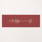 Unalome Plain Background - Ruby + Dove Yoga Mat ヨガマット (正面(横))