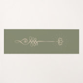 Unalome Plain Background - Sage + Doveヨガマット ヨガマット (正面(横))