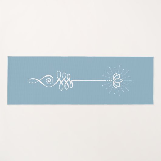 Unalome Plain Background - Sky + Snow Yoga Mat ヨガマット (正面(横))