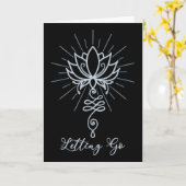 Unalome Symbol Lotus Flower Letting Go  カード (黄色い花)