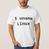 unameのLinux -唯一答えを調整して下さい-軽いワイシャツ Tシャツ (正面)