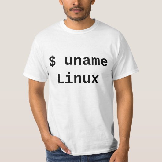 unameのLinux -唯一答えを調整して下さい-軽いワイシャツ Tシャツ (正面)