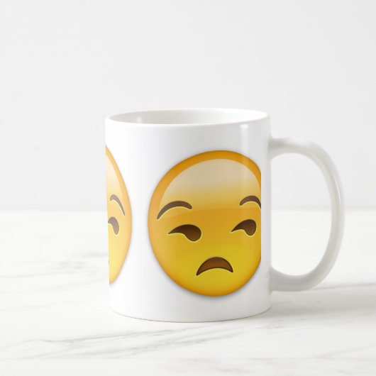 Unamused顔Emoji コーヒーマグカップ (右)