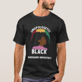 Unapologetic Black Landscape Architect Afro Junent Tシャツ (正面)