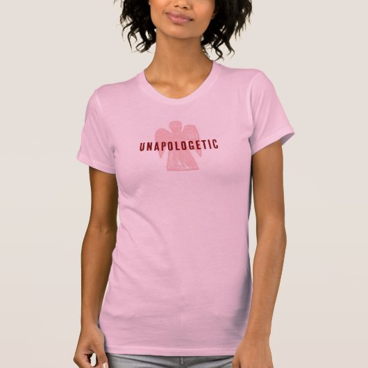 Unapologetic , Not Sorry Angel T-Shirt Pink  Tシャツ (正面)