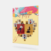 Unapologetic Personalized Feminine Photo Collage アクリルサイン (傾斜)