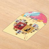 Unapologetic Personalized Feminine Photo Collage アクリル招待状 (レイダウン)