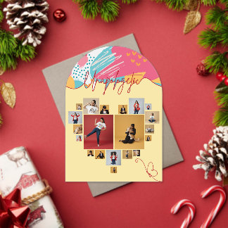 Unapologetic Personalized Feminine Photo Collage アクリル招待状