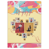 Unapologetic Personalized Feminine Photo Collage クリップボード (裏面)
