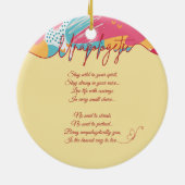 Unapologetic Personalized Feminine Photo Collage セラミックオーナメント (裏面)