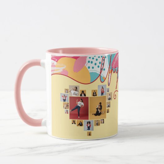 Unapologetic Personalized Feminine Photo Collage マグカップ (左)