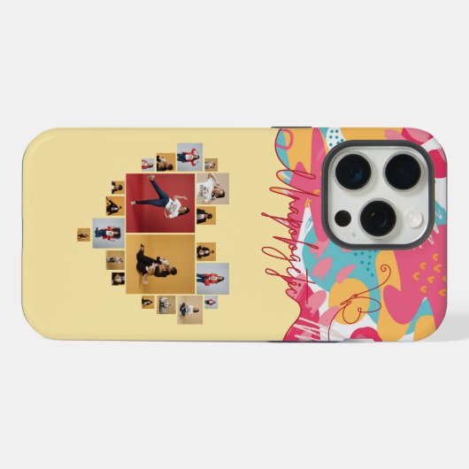 Unapologetic Personalized Feminine Photo Collage iPhoneケース (裏面横)