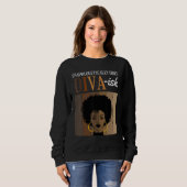 Unapologetically HBCU Diva ish Historical Black Co スウェットシャツ (正面フル)