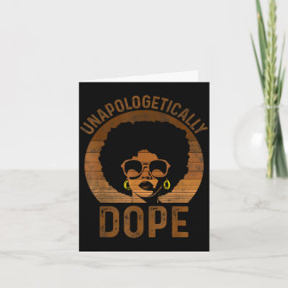 Unapologetically melanin afro queen black history カード