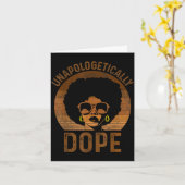 Unapologetically melanin afro queen black history カード (黄色い花)