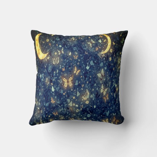 unar Glow Midnight Blue Celestial Moon クッション (裏面)