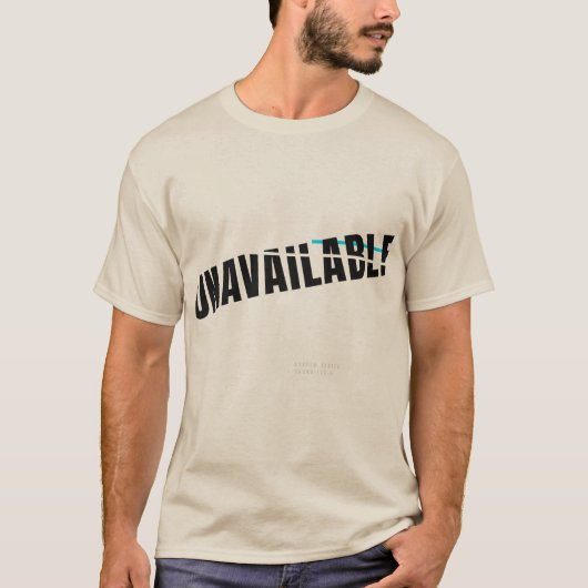 Unavailable Tech Typographyデザイン Tシャツ (正面)