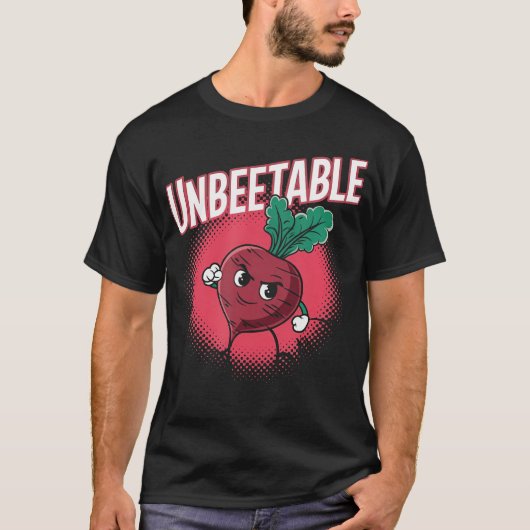 Unbeetable Funny Beet Vegan Pun Beetroot Vegetable Tシャツ (正面)