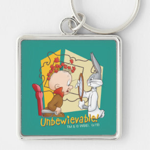 "Unbewievable"理容師バグBUNNY™ & Elmer Fdd キーホルダー