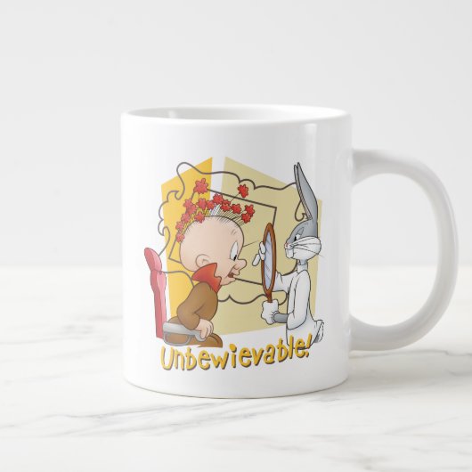 "Unbewievable"理容師バグBUNNY™ & Elmer Fdd ジャンボコーヒーマグカップ (右)