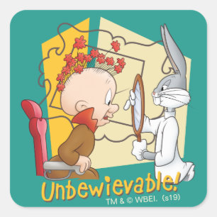 "Unbewievable"理容師バグBUNNY™ & Elmer Fdd スクエアシール