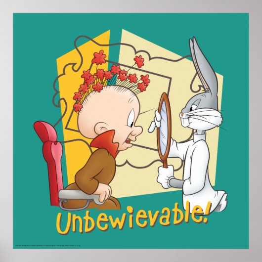 "Unbewievable"理容師バグBUNNY™ & Elmer Fdd ポスター (正面)