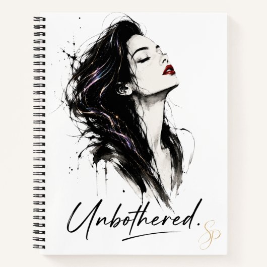 Unbothered. オリジナルノートブック 名入れギフト ノートブック (正面)