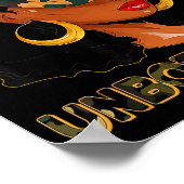 Unbothered Black Woman Melanin African Black Histo ポスター (角)
