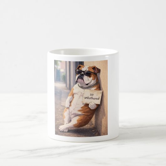 Unbothered Dog Mug | Funny Attitude Coffee Cup コーヒーマグカップ (中央)