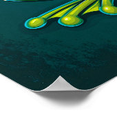 Unbothered Frog – Funny Attitude Cartoon Character ポスター (角)