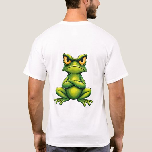 Unbothered Funny Grumpy Frog T-Shirt Tシャツ (裏面)
