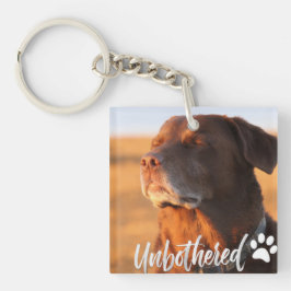 Unbothered Golden Hour Dog – Premium Minimalist キーホルダー