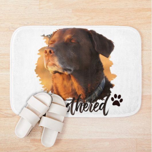 Unbothered Golden Hour Dog – Premium Minimalist バスマット