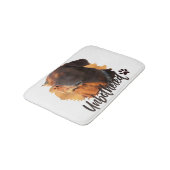 Unbothered Golden Hour Dog – Premium Minimalist バスマット (アングル)