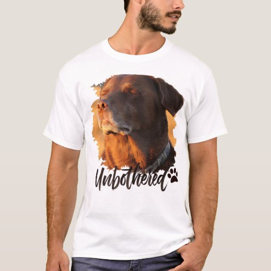 Unbothered Golden Hour Dog – Premium Minimalist  Tシャツ (正面)