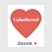 Unbothered Heart Sticker - Relatable Mood Sticker シール (シート)