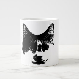 Unbothered – Ink Style Cat ジャンボコーヒーマグカップ