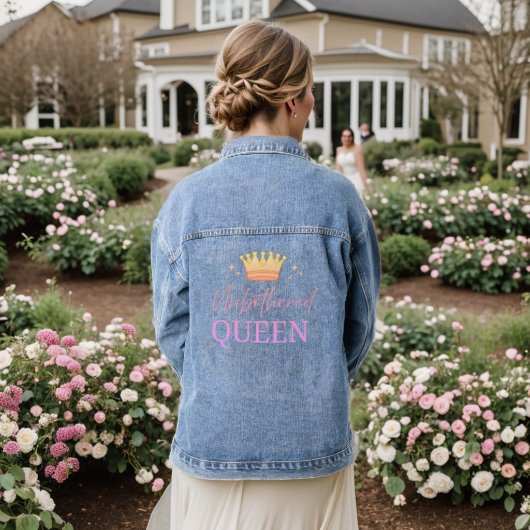 Unbothered Queen- Denim Jacket デニムジャケット (ウェディング裏面)